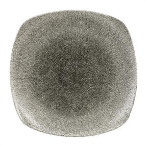 Churchill Studio Prints Raku Square Plates Quartz Black 252mm