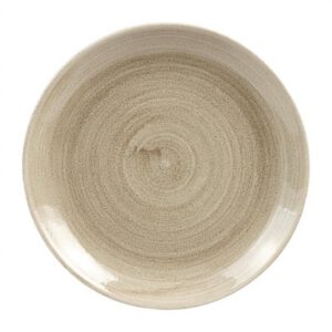 Churchill Stonecast Patina Antique Coupe Plates Taupe 217mm