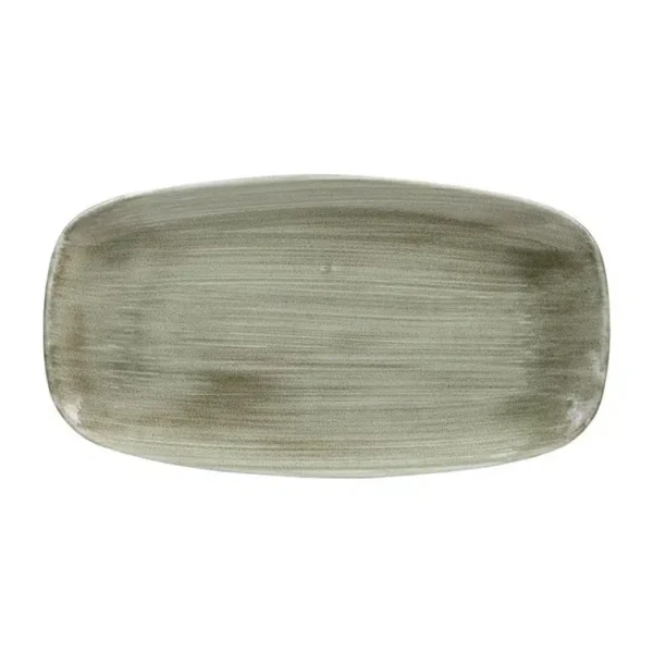 Churchill Stonecast Patina Antique Rectangular Plates Green 355mm