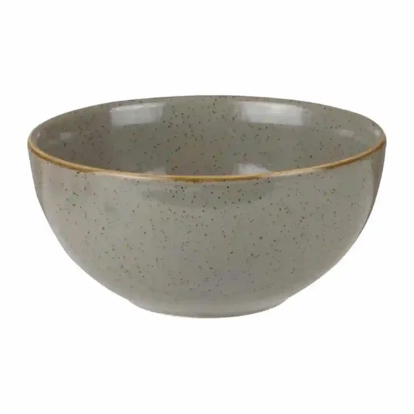 Churchill Stonecast Round Soup Bowls Peppercorn Grey 132mm