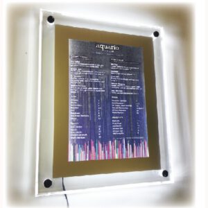 Illuminated Wall Mounted Menu Display