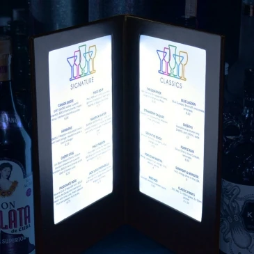 Illuminated Personalised LED Menu Covers - Image 3