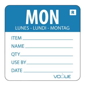 Vogue Removable Day of the Week Label Monday