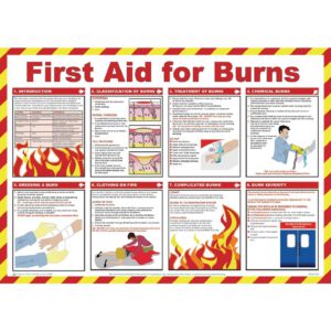 First Aid For Burns Poster