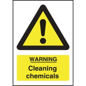 Warning Cleaning Chemicals Sign