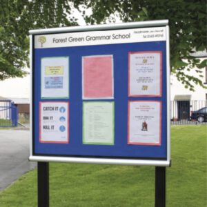 Illuminated Post Mounted Outdoor Display Cases