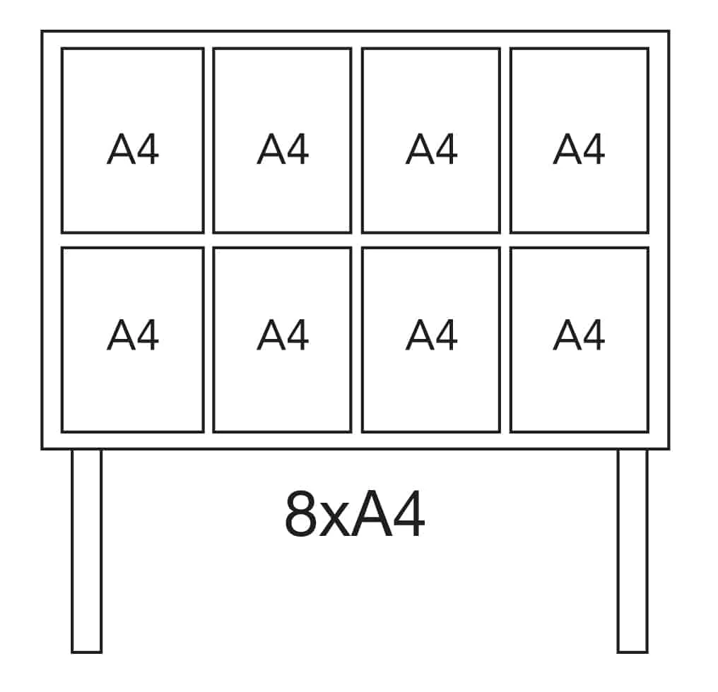 Illuminated Post Mounted Outdoor Display Cases