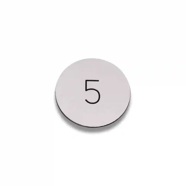 Disc Table Number - Metal Effect