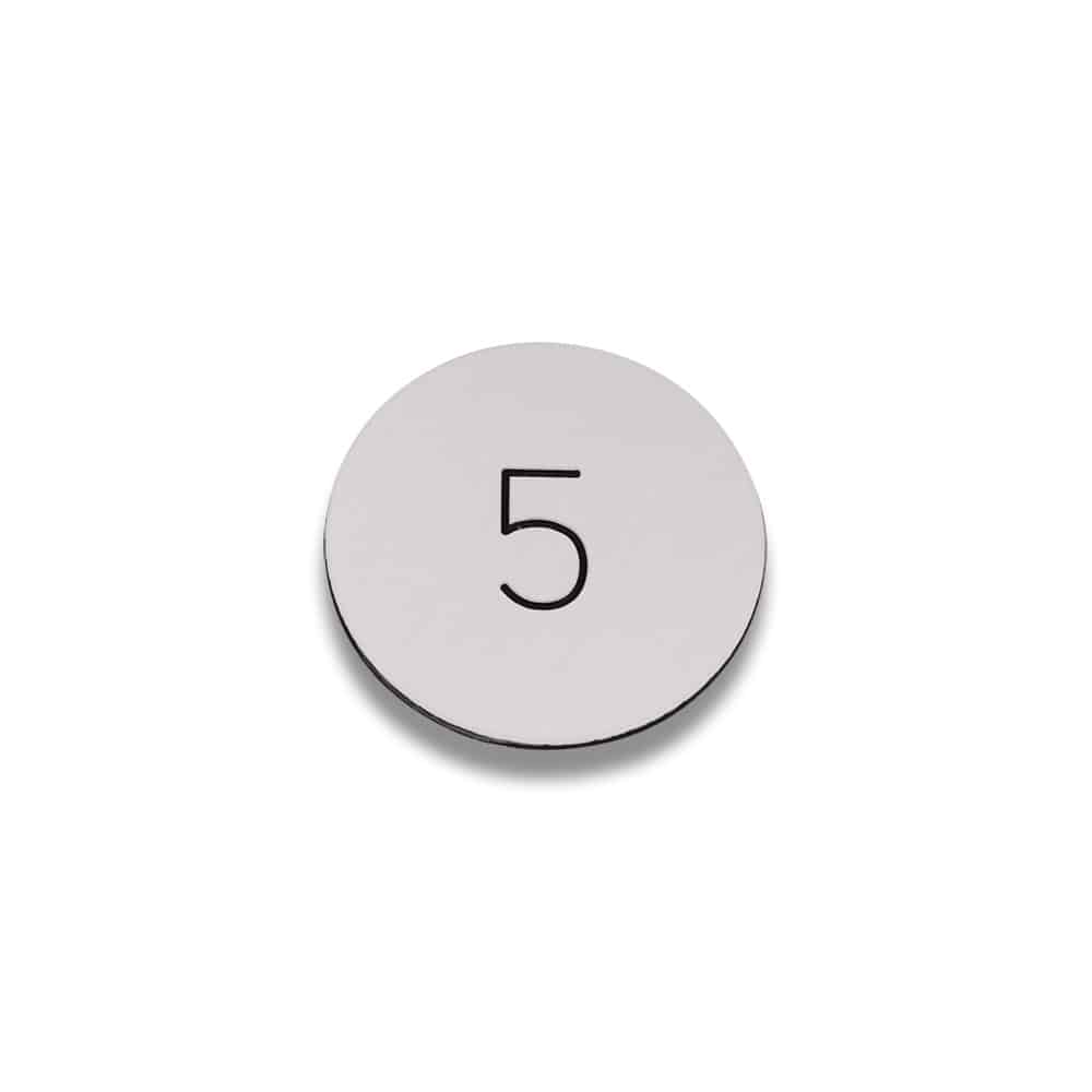 Disc Table Number - Metal Effect