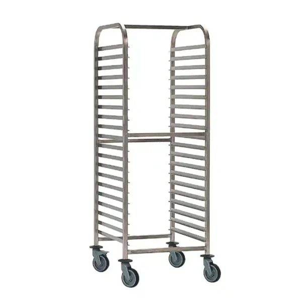 Bourgeat Double Gastronorm Racking Trolley 15 Shelves