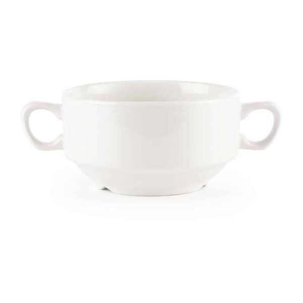 Churchill Whiteware Handled Soup Bowls 398ml