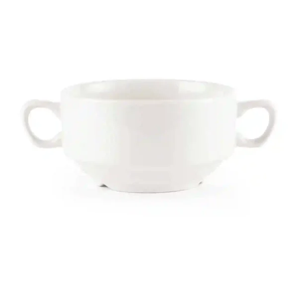 Churchill Whiteware Handled Soup Bowls 398ml