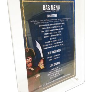 Free-standing Menu Display
