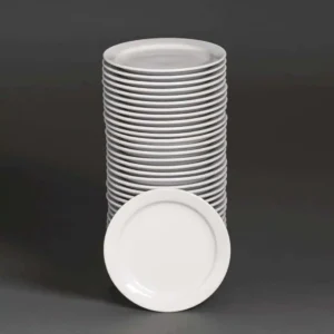 Bulk Buy Pack of 36 Athena Narrow Rimmed Plates 165mm