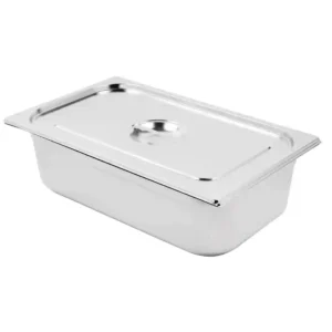 Vogue Stainless Steel 1/1 Gastronorm Pan with Lid