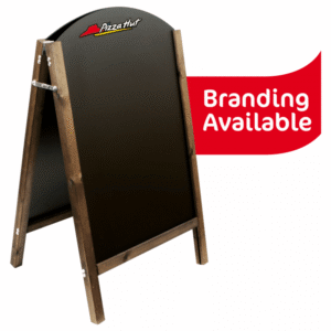 Curved Top Wood Frame Blackboard A Board with Reversible Panels