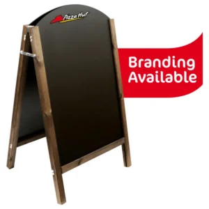 Curved Top Wood Frame Blackboard A Board with Reversible Panels