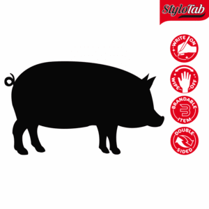 Laser Cut Blackboard - Pig Silhouette
