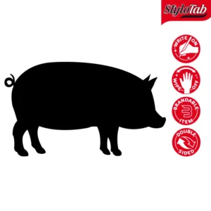 Laser Cut Blackboard - Pig Silhouette