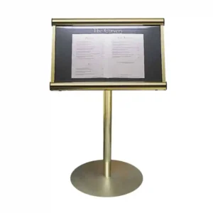 Non-Illuminated Stand Mounted Menu Display Case
