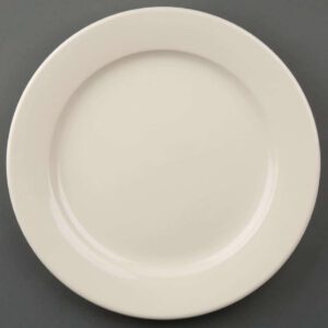 Olympia Ivory Wide Rimmed Plates 250mm