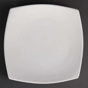 Olympia Whiteware Rounded Square Plates 240mm