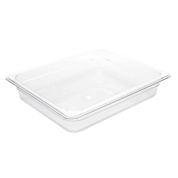 Vogue Polycarbonate 1/2 Gastronorm Container 65mm Clear