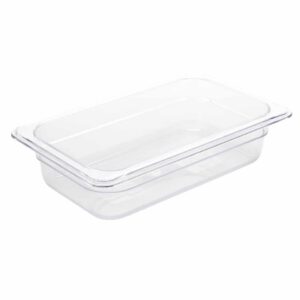 Vogue Polycarbonate 1/4 Gastronorm Container 65mm Clear