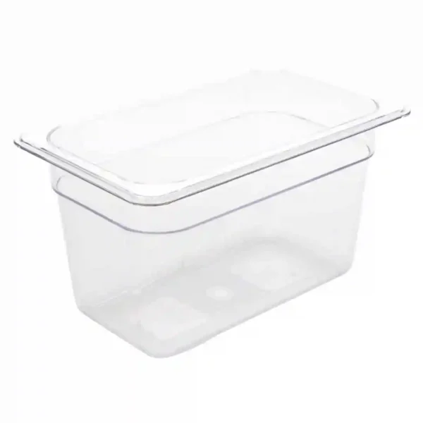 Vogue Polycarbonate 1/4 Gastronorm Container 150mm Clear