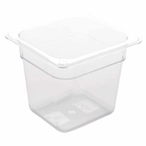 Vogue Polycarbonate 1/6 Gastronorm Container 150mm Clear