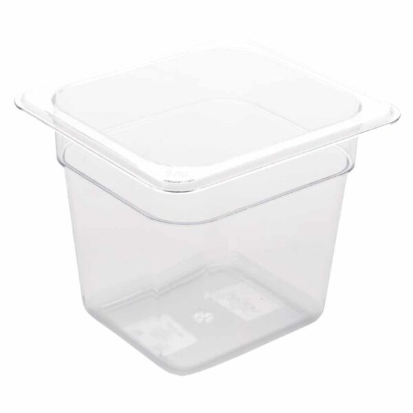 Vogue Polycarbonate 1/6 Gastronorm Container 150mm Clear