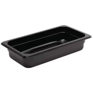 Vogue Polycarbonate 1/3 Gastronorm Container 65mm Black