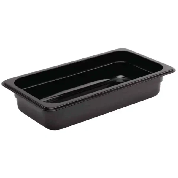 Vogue Polycarbonate 1/3 Gastronorm Container 65mm Black