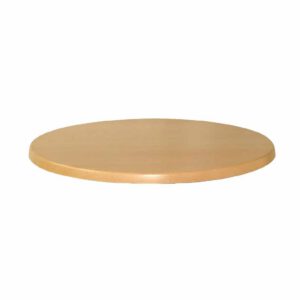 Werzalit Pre-drilled Round Table Top  Planked Beech 600mm