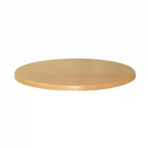 Werzalit Pre-drilled Round Table Top  Planked Beech 600mm