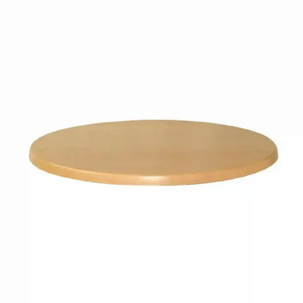 Werzalit Pre-drilled Round Table Top  Planked Beech 600mm