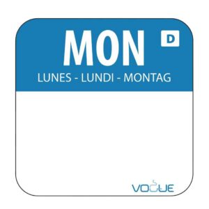Dissolvable Food Rotation Labels Monday