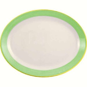 Steelite Rio Green Oval Coupe Dishes 202mm