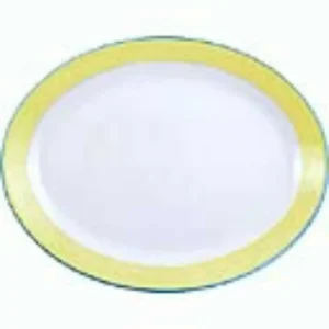 Steelite Rio Yellow Oval Coupe Dishes 255mm
