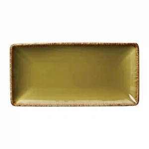 Steelite Terramesa Rectangle Plate Olive 200 x 100mm