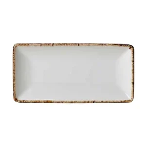 Steelite Brown Dapple Rectangle Six Plates