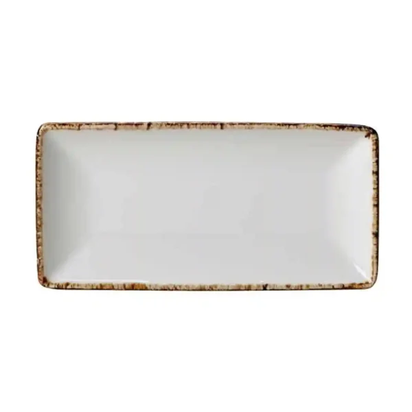 Steelite Brown Dapple Rectangle Six Plates