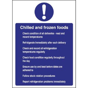 Vogue Chilled and Frozen Foods Sign