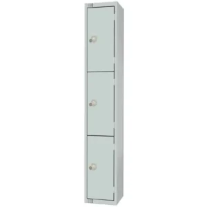 Elite Three Door Coin Return Locker Grey