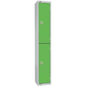 Elite Double Door Electronic Combination Locker with Sloping Top Green