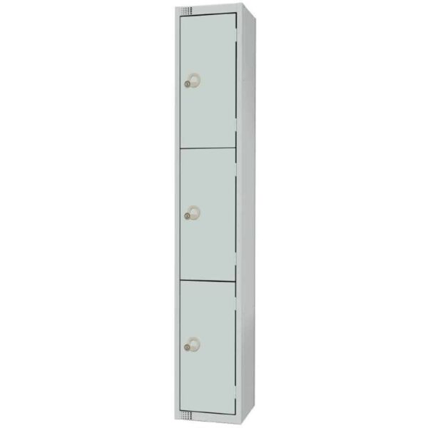 Elite Three Door Manual Combination Locker Locker Grey