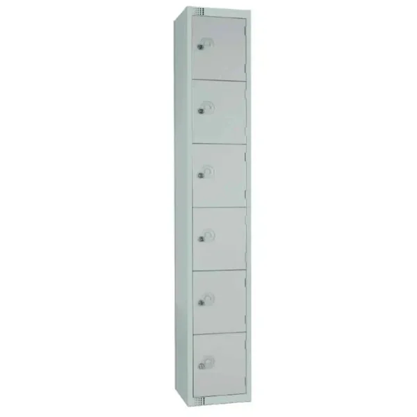 Elite Six Door Camlock Locker Grey