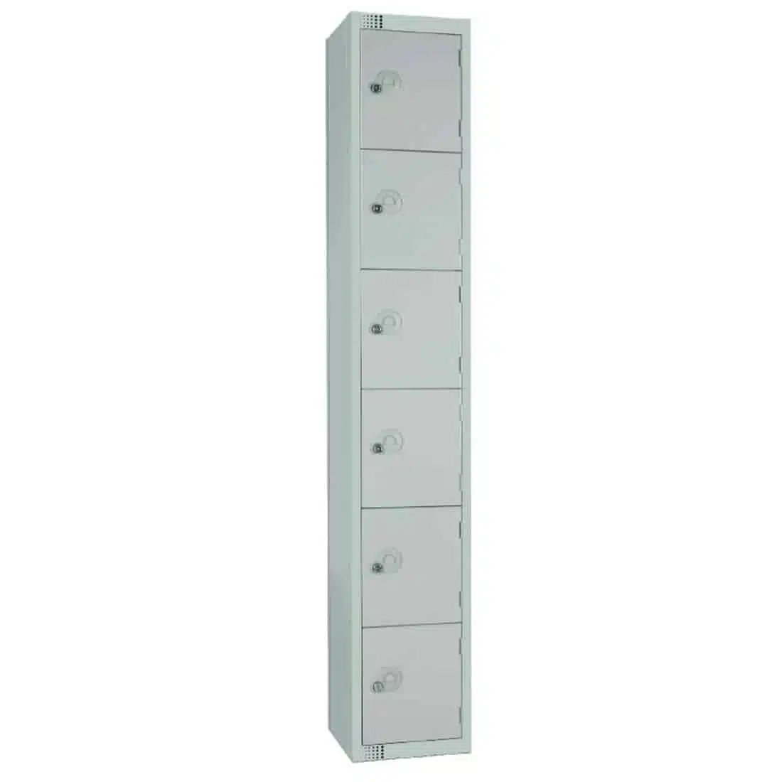 Elite Six Door Electronic Combination Locker with Sloping Top Grey
