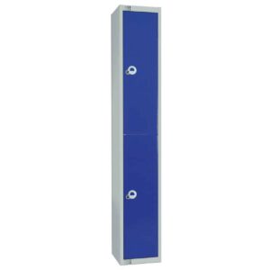 Elite Double Door Camlock Locker with Sloping Top Blue