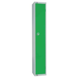 Elite Single Door Padlock Locker with Sloping Top Green